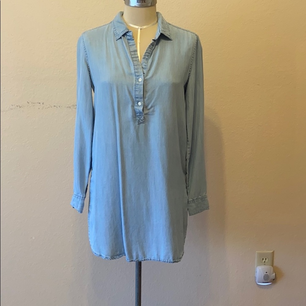 Chambray shirt dress